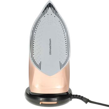 Preview: Kabelloses Dampfbügeleisen 2200W – Keramik-Bügelsohle kratzfest, schwarz-kupfer Design für mühelose Bügelfreiheit