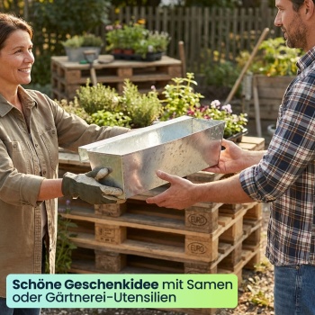 Preview: 8er-Set Premium Pflanzkasten für Europaletten mit Hängeschiene aus verzinktem Metall,  Paletteneinsatz & Balkonkasten für Geländer bis 2,5 cm Breite, Silber