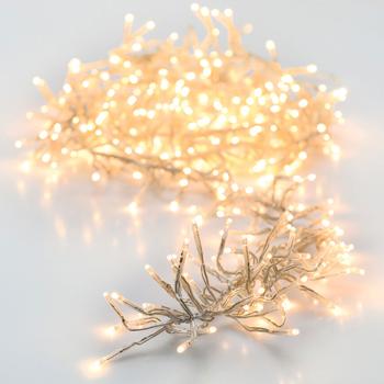Preview: Weihnachts Clusterlichterkette 768 LED Warmweiss – IP44 Aussen & Innen, 5,6m funkelnde Büschellichterkette für gemütliche Atmosphäre