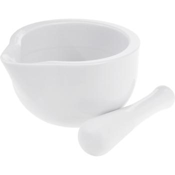 Hochwertiger Porzellan Mörser & Stössel 330ml – Robust, Hygienisch, Aromastark für Gewürze, Kräuter, u.v.m. Top Qualität Reibschale