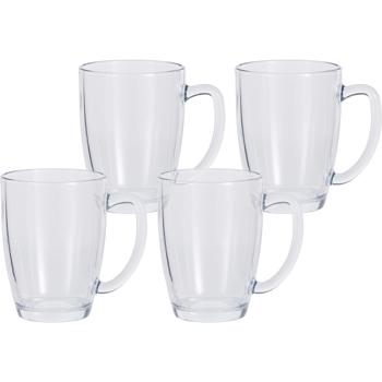 Preview: 4er-Set Transparentes Teeglas Set, 400 ml - Extrem stabiles Glas, hitzebeständig und grosszügig - Perfekt für Tee, Kaffee und Punsch