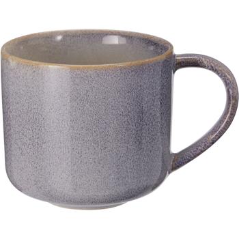 Preview: Elegantes 4er-Set Steinzeug Becher 332ml - Hochwertiges Keramik Geschirr in Blau - Perfekt für Kaffee, Kakao, Tees, u.v.m.