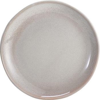 Speiseteller 4er-Set Ø20 x 2,5 cm aus robustem Steinzeug, Sandfarbe - Essteller für Hauptspeisen & Snacks. Perfekt für den modernen Esstisch