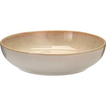 Preview: Speiseteller 4er-Set Ø22,5 x 5 cm aus robustem Steinzeug, Sandfarbe - Essteller für Hauptspeisen & Snacks. Perfekt für den modernen Esstisch