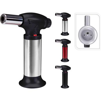 Preview: Profi Crème Brûlée Brenner: Starker Jet-Flammierbrenner zum Karamellisieren von Creme Brulee, Flambieren & Anzünden. - Mit sicherem Standfuss