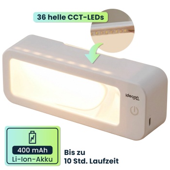 Preview: LED Leselupe mit 3-fach Vergrösserung, dimmbar, 3 Lichtfarben 3000-6500K, Akku bis 10h, USB-C, ideal für Senioren & Sehschwäche, beleuchtete Sehhilfe