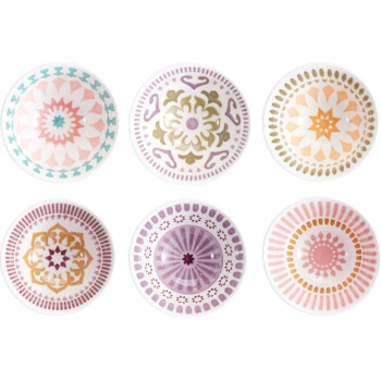 Preview: Edles 6-teiliges Snackschalen Set aus hochwertigem Porzellan, 240ml - stylishes Design, perfekt für Dips, Snacks & Desserts