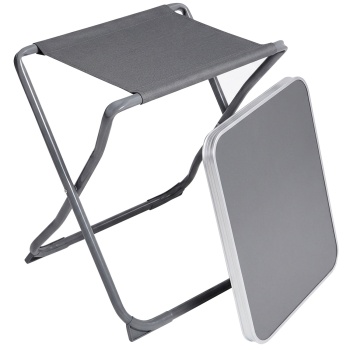 2-in-1 Campinghocker & Beistelltisch klappbar, bis 110kg belastbar, leichtes Gestell für Picknick, Garten & Outdoor, abnehmbare Tischplatte