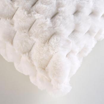 Preview: 2er-Set Luxuriöses Sofakissen 45x45 cm - Traumhaft weiches Kuschelkissen in Weiss, Bezug abnehmbar - Weich, warm & pflegeleicht