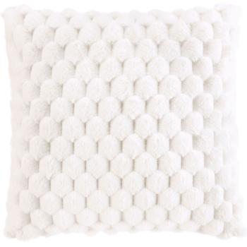 Preview: 2er-Set Luxuriöses Sofakissen 45x45 cm - Traumhaft weiches Kuschelkissen in Weiss, Bezug abnehmbar - Weich, warm & pflegeleicht