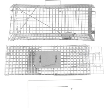 Preview: Profi Marder Lebendfalle - Wiederverwendbare Gitterfalle mit Trittplatte, Tragegriff und Beissschutz - für Marder und kleine Nagetiere