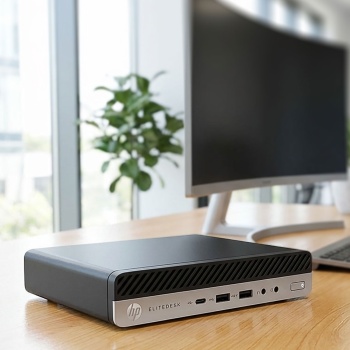 HP EliteDesk 800 G4 DM Micro, Core i7, 16GB RAM, 512GB SSD – Generalüberholter Mini-PC mit Windows 11 Pro & Norton 360 Deluxe