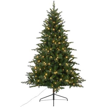 Preview: Premium LED Weihnachtsbaum, Kunstbaum 210 cm voluminös dicht beleuchtet - Christbaum mit 290 Lichtern, klappbar, festliche Deko für Innenbereich