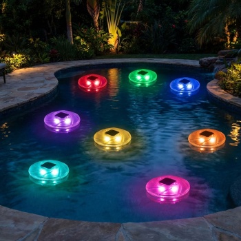 8er-Set Schwimmendes Solar Poollicht mit Farbwechsel: Ein magisches Unterwasserlicht für Teich, Pool & Gartendeko