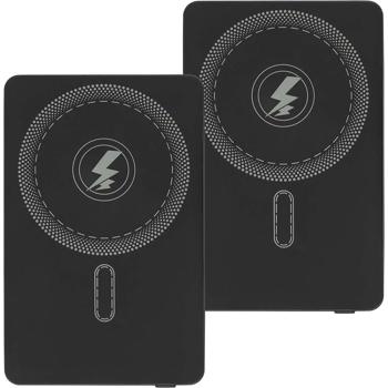 Preview: 2er-Set Powerbank MagSafe 5000 mAh – 15W Kabelloses Laden und 20W USB-C Anschluss, kompakter Akku mit LED-Anzeige für iPhone 15/14/13/12