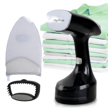 Hand-Dampfglätter mit 1900W, 300ml Wassertank, 30g/Min Dampf, 3 Stufen, inklusive 2 Aufsätzen & Handschuh, Dampfbürste