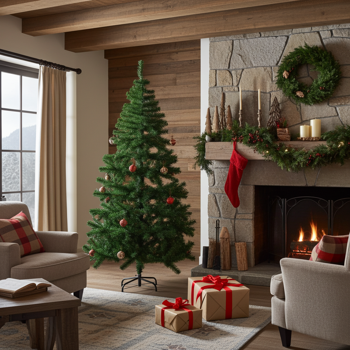 Grosser künstlicher Weihnachtsbaum 180cm - Naturgetreu: Realistischer Tannenbaum mit 650 Zweigen - Wunderschöne Weihnachtsdeko für Ihr Zuhause