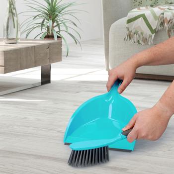 Preview: Umfassendes 5tlg. Reinigungsset – Stabiles, vielseitiges & effizientes Putzset für Haushalt, Wohnung, Küche, Bad & Boden – Besen, Kehrset, Bürsten