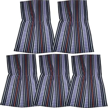 Preview: 5er-Set Grubentuch 100% Baumwolle: Saugstarkes Geschirrtuch & Mehrzwecktuch, lila-schwarz - Robustes Trockentuch für Haushalt & Gastronomie