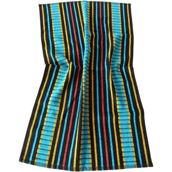 Preview: 5er-Set Grubentuch 100% Baumwolle: Saugstarkes Geschirrtuch & Mehrzwecktuch, türkis-schwarz - Robustes Trockentuch für Haushalt & Gastronomie