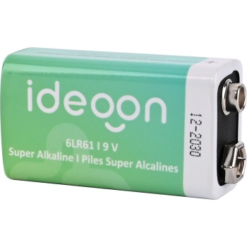 Preview: 2er-Set Hochwertige 9V-Block Batterie - 6LR61 Alkaline 9 Volt - Zuverlässige Energiequelle für Rauchmelder, Messgeräte und Spielzeug