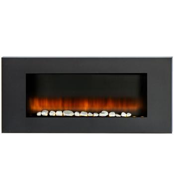 Preview: Luxuriöse Wandheizung 2000W – Eleganter elektrischer Kaminofen für Wohnzimmer & Schlafzimmer mit realistischem LED-Flammeneffekt, Thermostat & Timer