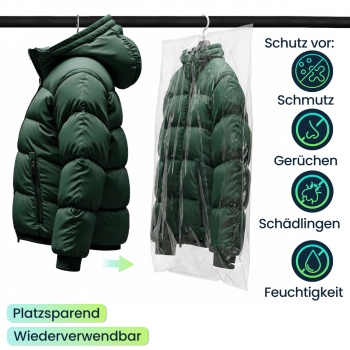 Preview: 2er-Pack Premium Vakuumbeutel Set je 15 Stück in 5 Grössen für Kleidung & Bettwäsche – Wiederverwendbare Platzsparer für Reise & Schrank – Transparent