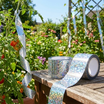2er-Set Vogelschutzband Reflektierend 45m x 5cm - Effektive Vogelabwehr durch Lichtreflexion und Bewegung - Chemiefreie Abwehrstreifen für Garten und Balkon