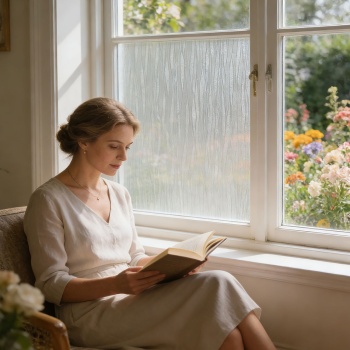 Preview: 2er-Set 3D Sichtschutzfolie Wellendesign für Fenster 45x200 cm - Statisch haftende Blickschutzfolie mit UV-Schutz  - Wiederverwendbare Dekofolie