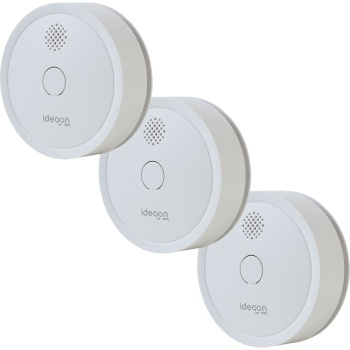 Preview: 3er Set WLAN Rauchmelder mit App-Benachrichtigung – Smart vernetzter Feuermelder nach EN 14604 mit 85dB Alarm & 5 Jahren CR123A Batterielebensdauer