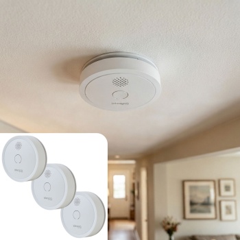 3er Set WLAN Rauchmelder mit App-Benachrichtigung – Smart vernetzter Feuermelder nach EN 14604 mit 85dB Alarm & 5 Jahren CR123A Batterielebensdauer