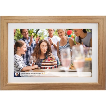 Preview: 10,1 Zoll Wi-Fi Digitaler Bilderrahmen Hellholz: Foto-Teilen per Frameo App, IPS Touchscreen,16 GB Speicher – ideales Geschenk für Familie & Freunde