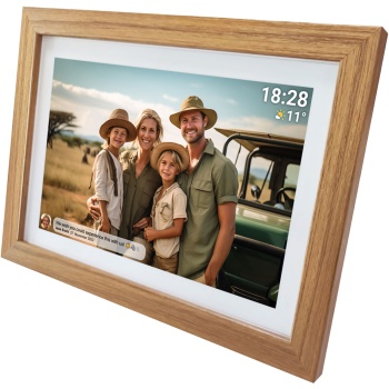 Preview: 10,1 Zoll Wi-Fi Digitaler Bilderrahmen Hellholz: Foto-Teilen per Frameo App, IPS Touchscreen,16 GB Speicher – ideales Geschenk für Familie & Freunde