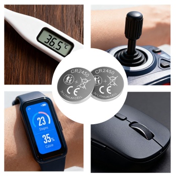 Preview: 10er-Set Knopfzellen CR2450 - Leistungsstarke 3V Lithium Batterien mit 600mAh - Hohe Kapazität und lange Laufzeit - Ideal für Haushalt & Technik