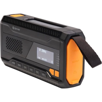 Preview: DAB+/FM Solar Kurbelradio mit SOS-Funktion & Warnmeldungen: 2000mAh Powerbank, Taschenlampe, Akku & USB - Ideal für Outdoor, Camping & Vorsorge
