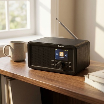 Kompaktes Internetradio: DAB+ Digitalradio, WLAN, Bluetooth 5.0, Küchenradio & Wecker - Kristallklarer Sound, 30.000 Sender, USB-C