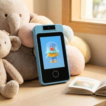 Kinder Media Player Blau, Touchscreen & drehbare 48MP Kamera: Lernspiel-Konsole & MP3/Video-Player mit erweiterbarem 128GB Speicher - Ideales Geschenk