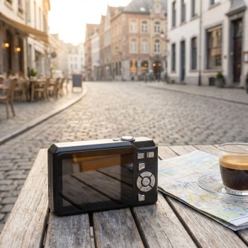 Preview: Digitalkamera 48MP Full HD 1080p Video & 5 Megapixel CMOS-Sensor, Schwarz; Kompaktkamera fur Reisen & Vlogging - Gestochen scharfe Fotos & Videos 