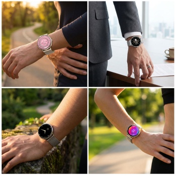 Preview: Bluetooth Smartwatch Silber, 1.32