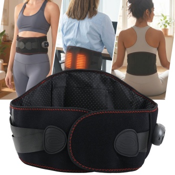 Beheizbarer Rücken-Wärmegürtel mit Massage, Akku-Heizgürtel für Lendenbereich, 5 Stufen, 152cm, kabellos, entspannend & wohltuend, USB-C