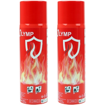 2er-Set Feuerlösch Spray (500ml) für Küche, Haus, Camping – Universal Feuerlöscher, Einfache Bedienung, Kühlt effektiv, Geprüft nach BS 6165:2002 – Maximale Sicherheit