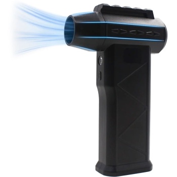 Akku Handgebläse 110.000 U/min, starker Mini Laubbläser mit USB-C & LED, 6000mAh Air Duster Staubgebläse für PC, Auto, Tastatur Reinigung, u.v.m.