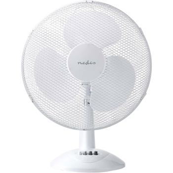 Preview: Leistungsstarker Tischventilator Weiss – Ventilator mit Oszillation & 3 Stufen – 45W Ventilator, ideal für Büro & Home Office