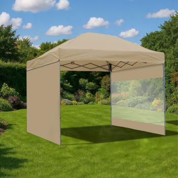 Robustes Seitenwand-Set 2-teilig für CH12267 Pavillon 3x3m, 210D Oxfordgewebe, Seitenteile mit Fenster & Sichtschutz, Montage-Set