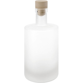 Preview: 4er Set Glasflaschen 500ml mit Korkenverschluss - Matte Likörflaschen aus Glas zum Befüllen & Lagern, wiederverwendbar