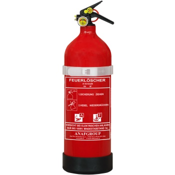 Preview: 2L Schaumfeuerlöscher Fluorfrei, Brandklasse A/F, Feuerlöscher mit Manometer & Wandhalterung, 5A 5F, Fettbrandlöscher