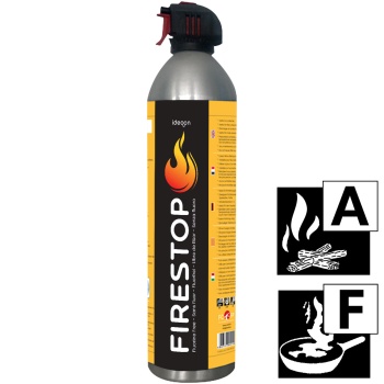 Preview: 2er-Set Feuerlöschspray Firestop, Brandklasse A/F, Fluorfrei, 600ml, Fettbrandlöscher für Speiseöl bis 5L – Kompakt & Sicher, 5A 5F
