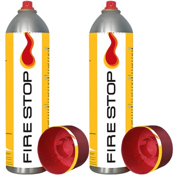 Preview: 2er-Set Feuerlöschspray Firestop, Brandklasse A/F, Fluorfrei, 600ml, Fettbrandlöscher für Speiseöl bis 5L – Kompakt & Sicher, 5A 5F