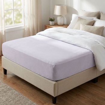 Preview: Premium Spannbetttuch für Boxspringbett & Wasserbett - Silber, 140-160x220 cm - 190g/m2 Baumwolle/Elasthan - 40cm Steghöhe - Oeko-Tex - Bügelfrei & Weich