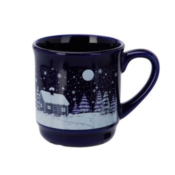 Preview: Edler Steinzeug Glühwein-Becher 200ml – Elegante Tasse mit 0,2l Fülllinie - Perfekt für Glühwein, Kaffee, Tee & Kakao, 8x8.5cm